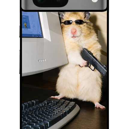Hacker Hamster Google Pixel 7 Glass Case