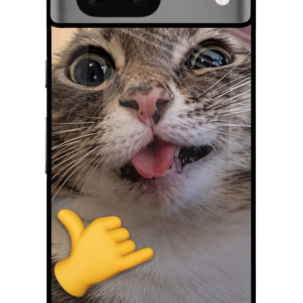 Silly Cat Call Google Pixel 7 Glass Case