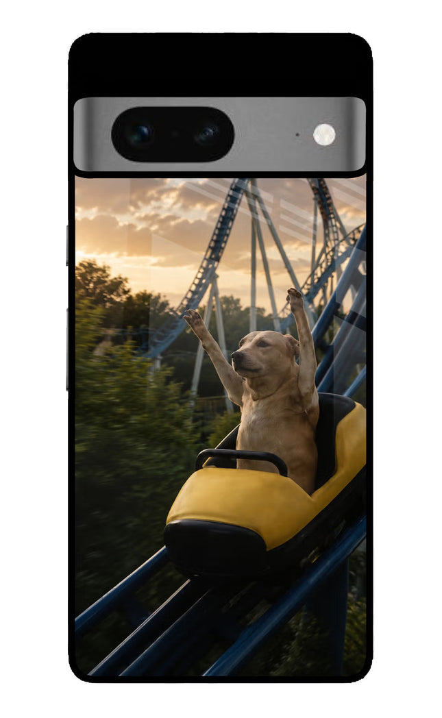 Rollercoaster Dog Google Pixel 7 Glass Case