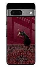 Midnight Cat Google Pixel 7 Glass Case