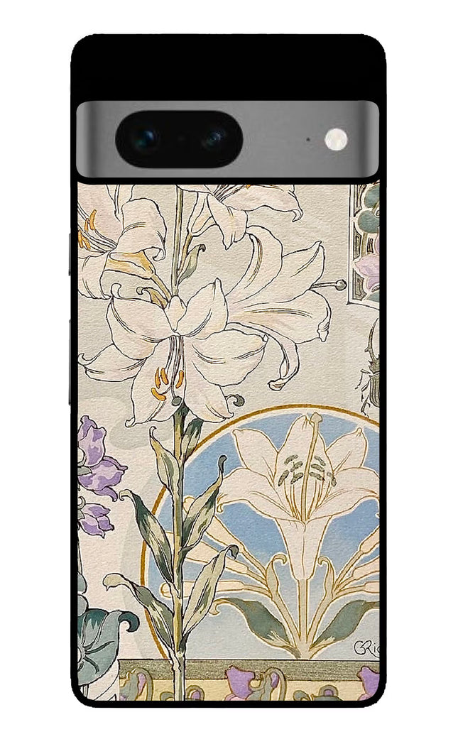 White Lily Google Pixel 7 Glass Case