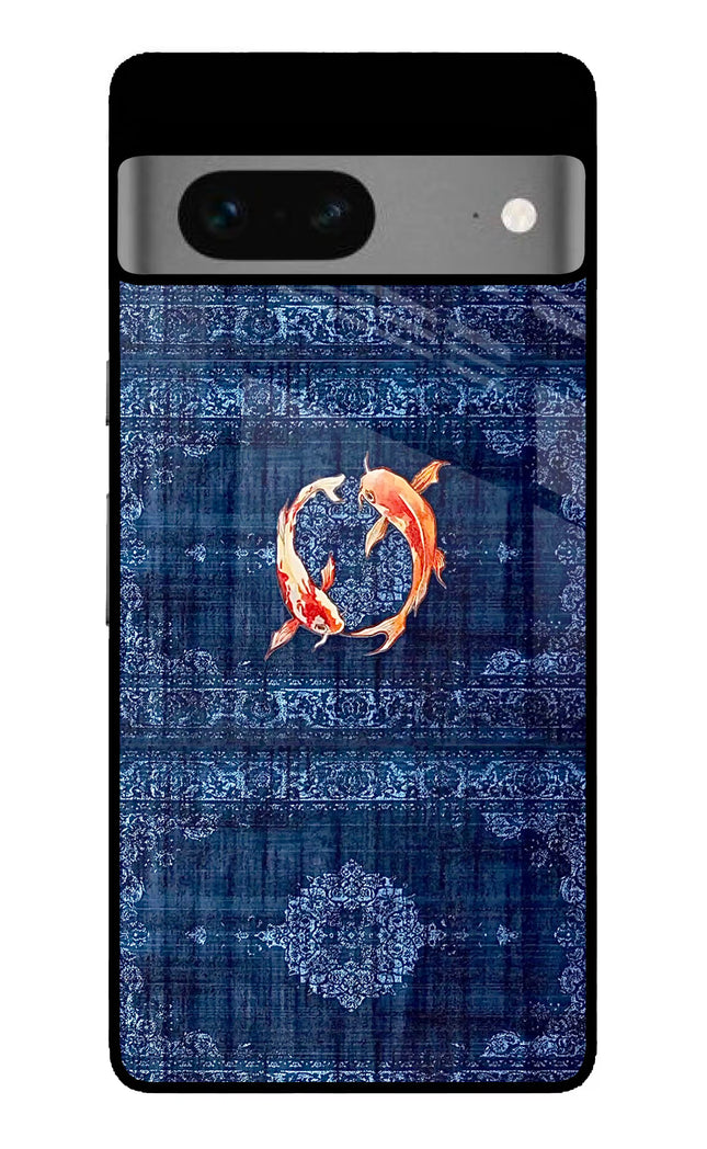 Koi Blue Google Pixel 7 Glass Case