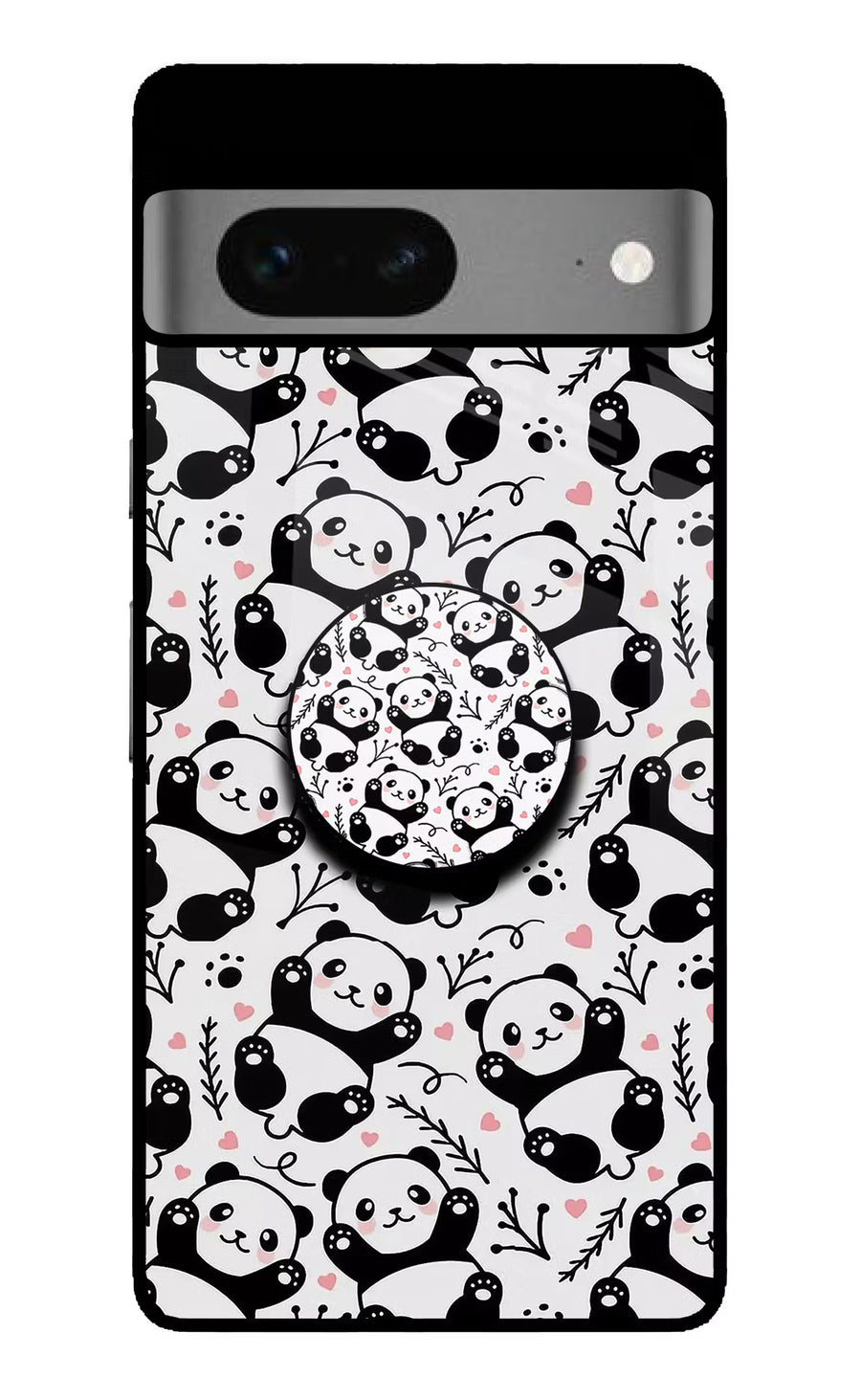Cute Panda Google Pixel 7 Pop Case, Glass case