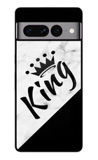 King Google Pixel 7 Pro Glass Case Back Cover by Casekaro