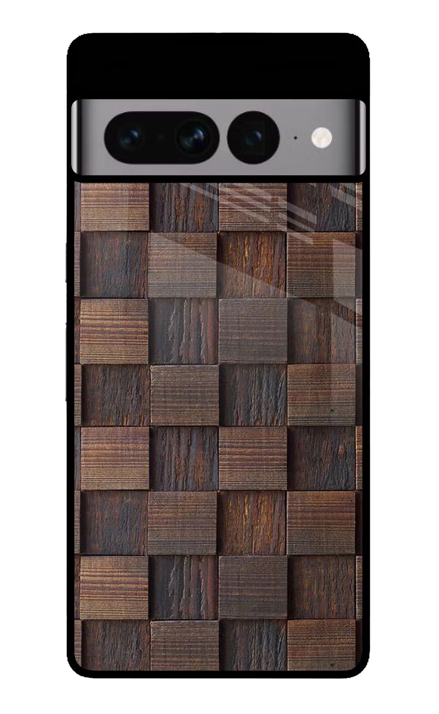 Wooden Cube Design Google Pixel 7 Pro Back Cover, Glass case