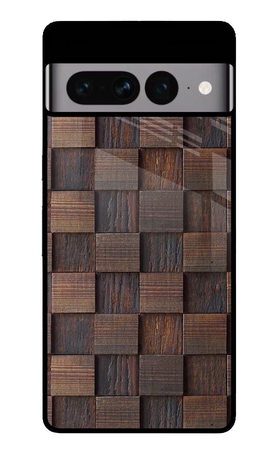 Wooden Cube Design Google Pixel 7 Pro Glass Case