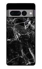 Black Marble Texture Google Pixel 7 Pro Glass Case