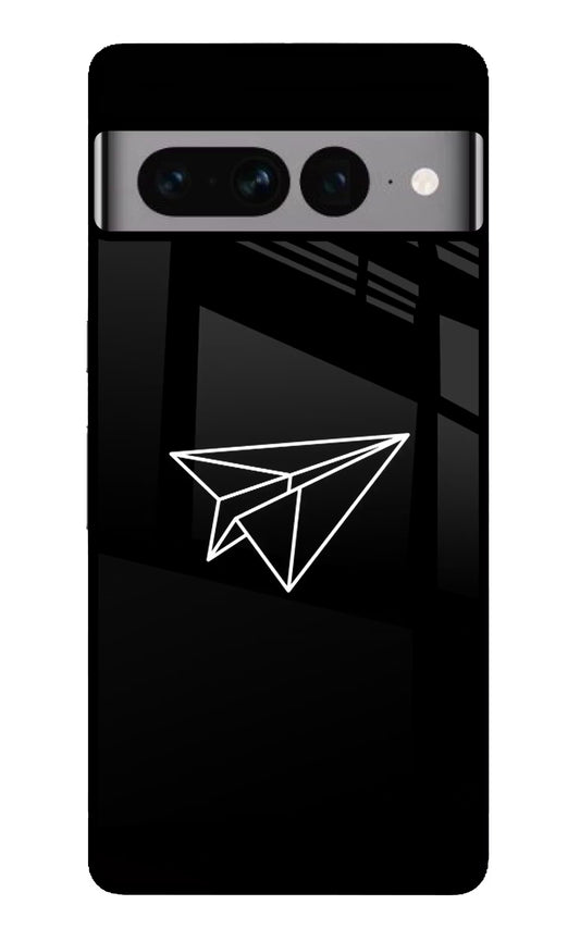 Paper Plane White Google Pixel 7 Pro Glass Case