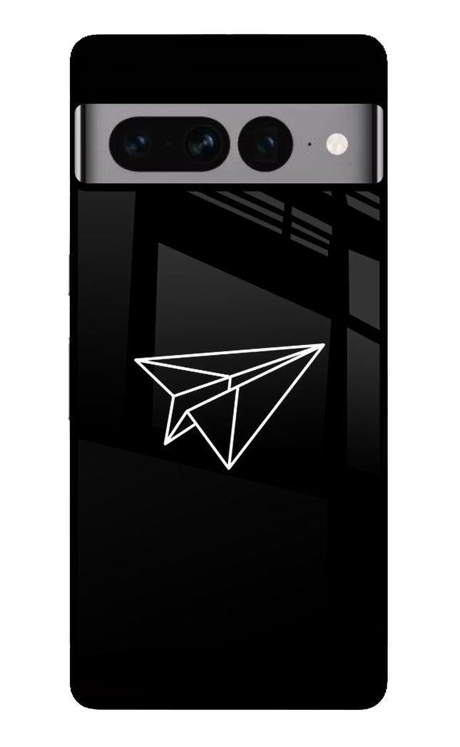 Paper Plane White Google Pixel 7 Pro Glass Case