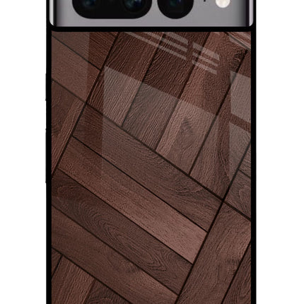 Wooden Texture Design Google Pixel 7 Pro Glass Case