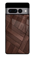 Wooden Texture Design Google Pixel 7 Pro Glass Case