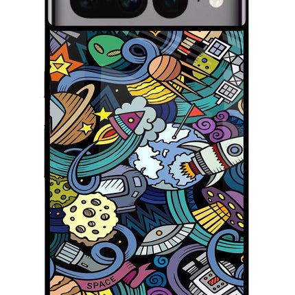 Space Abstract Google Pixel 7 Pro Glass Case Back Cover by Casekaro