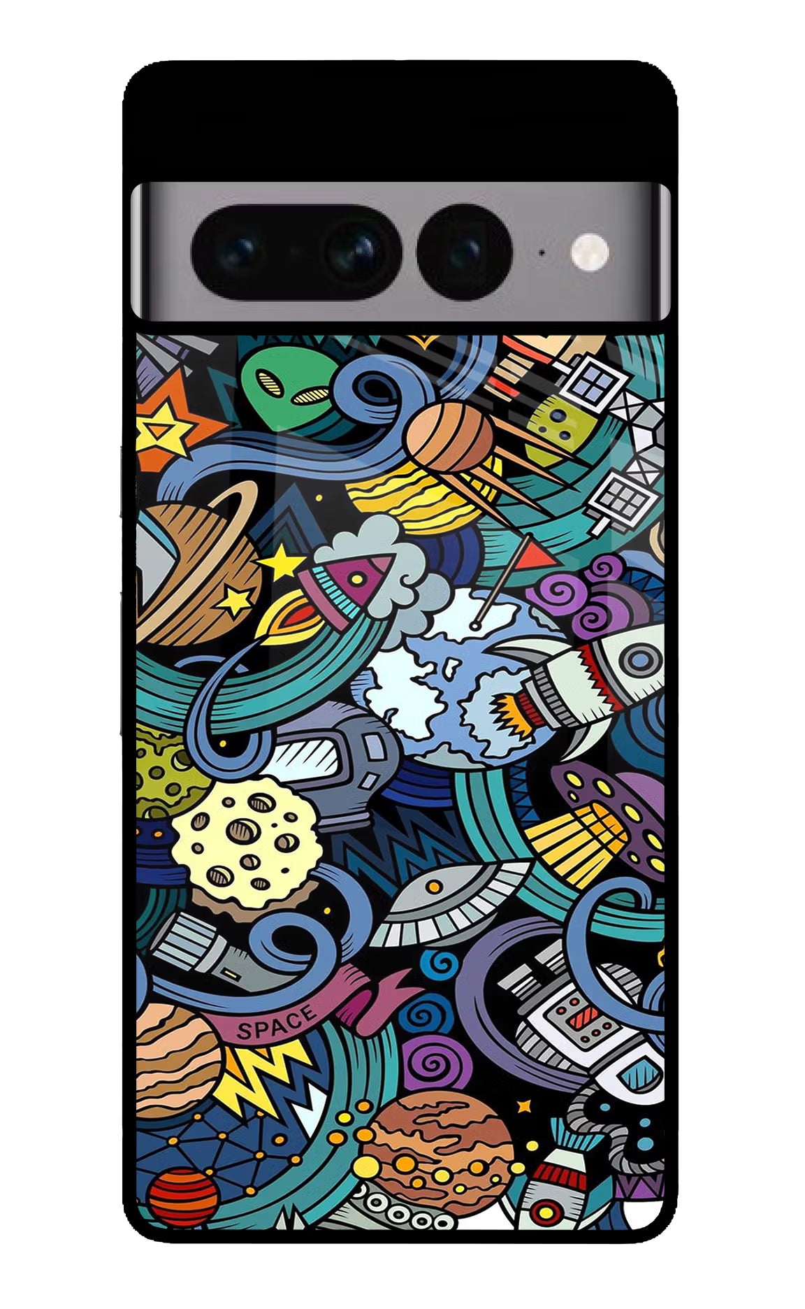 Space Abstract Google Pixel 7 Pro Glass Case Back Cover by Casekaro