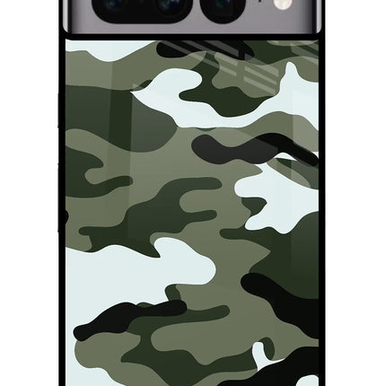 Camouflage Google Pixel 7 Pro Glass Case Back Cover by Casekaro