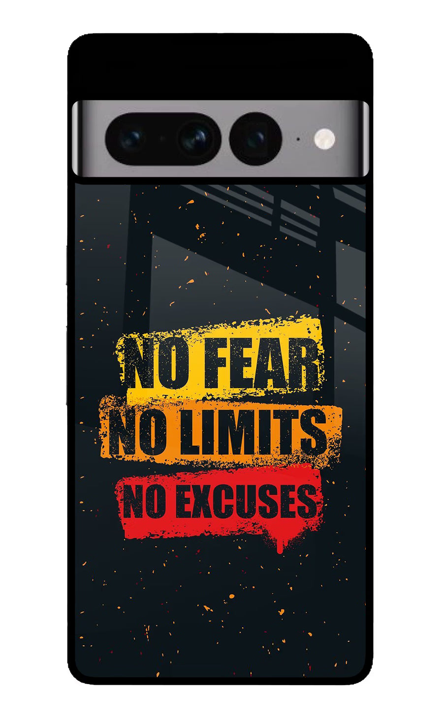 No Fear No Limits No Excuse Google Pixel 7 Pro Back Cover, Glass case