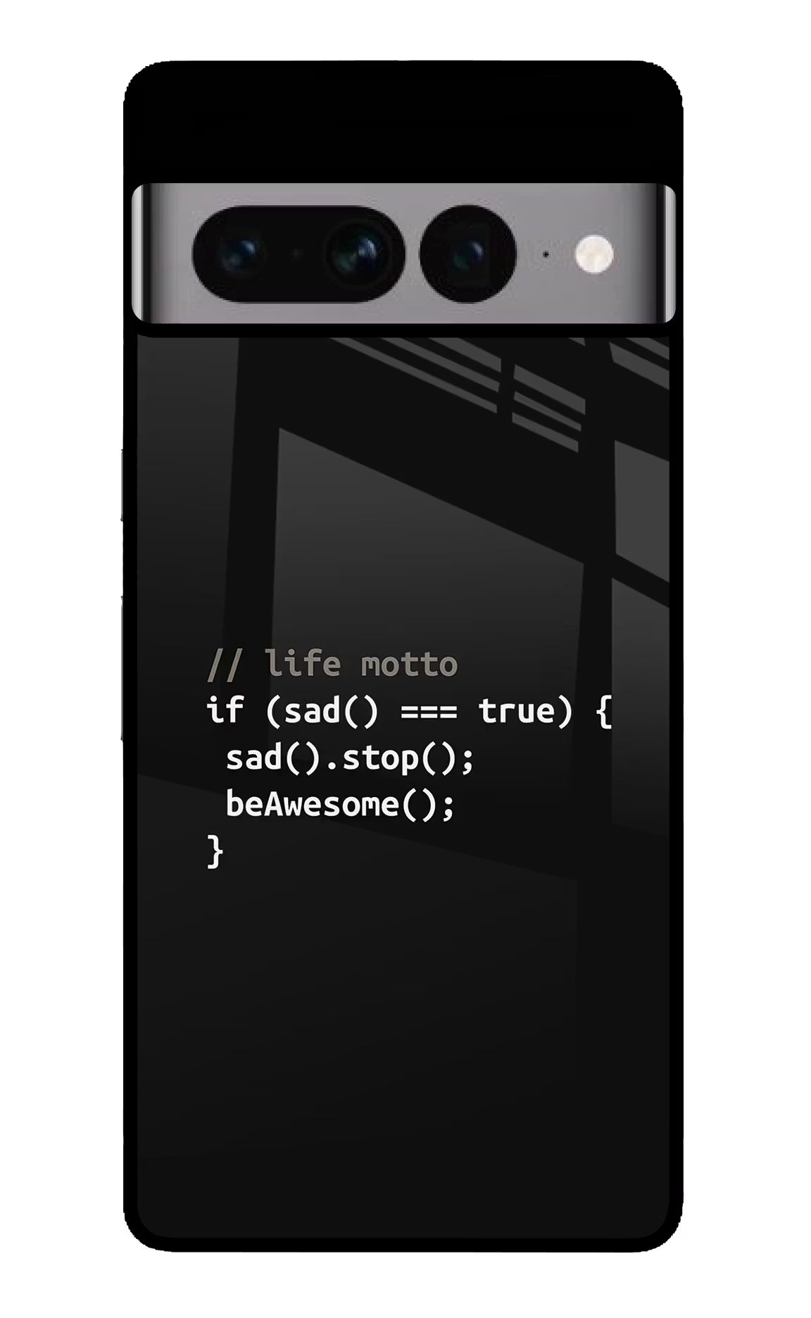 Life Motto Code Google Pixel 7 Pro Glass Case Back Cover by Casekaro