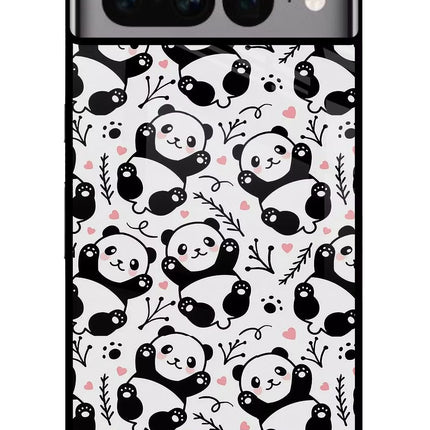 Cute Panda Google Pixel 7 Pro Glass Case