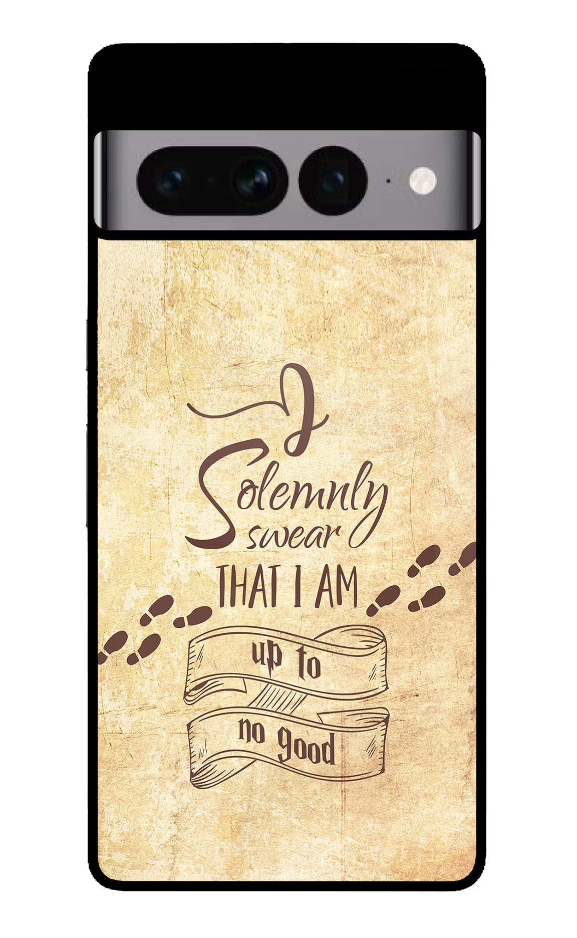 I Solemnly swear that i up to no good Google Pixel 7 Pro Glass Case Back Cover by Casekaro