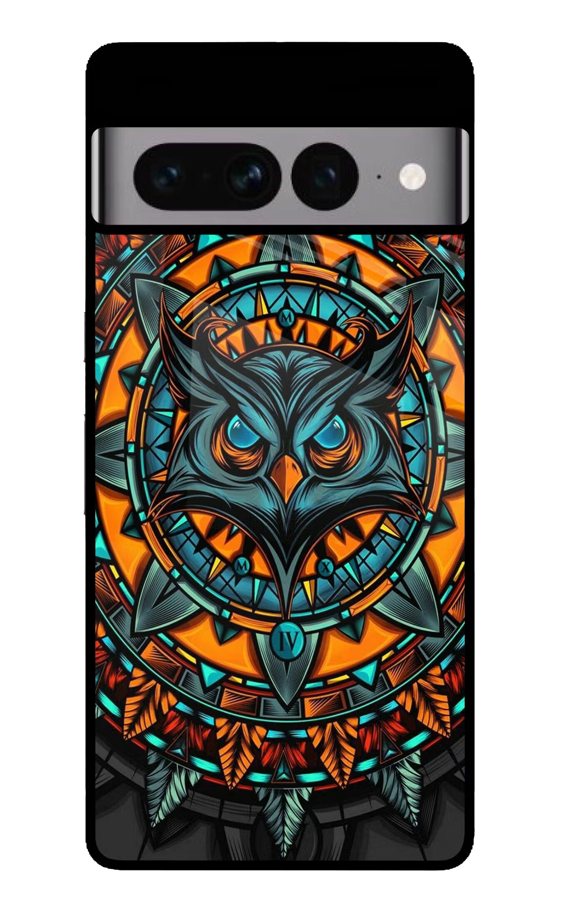 Angry Owl Art Google Pixel 7 Pro Glass Case Back Cover by Casekaro