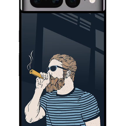 Smoking Google Pixel 7 Pro Glass Case Back Cover by Casekaro