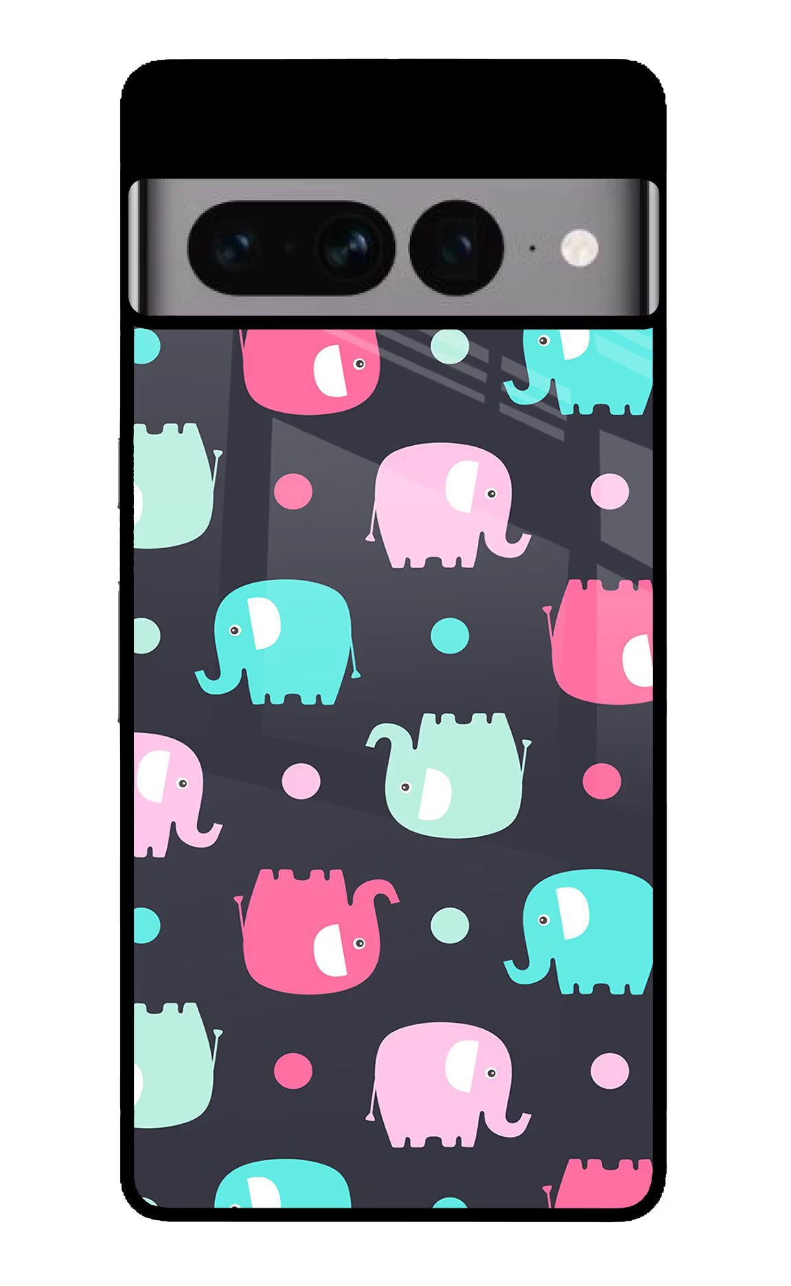 Elephants Google Pixel 7 Pro Glass Case Back Cover by Casekaro