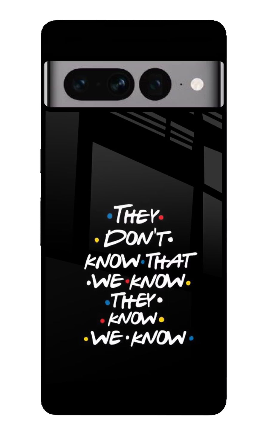 FRIENDS Dialogue Google Pixel 7 Pro Back Cover, Glass case