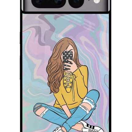Selfie Girl Google Pixel 7 Pro Glass Case