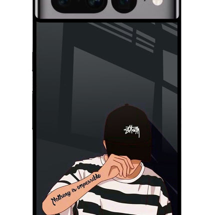 Aesthetic Boy Google Pixel 7 Pro Glass Case Back Cover by Casekaro