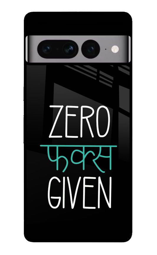Zero Fucks Given Google Pixel 7 Pro Glass Case