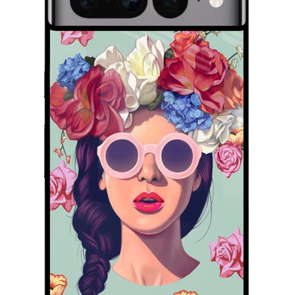 Pretty Girl Google Pixel 7 Pro Glass Case Back Cover by Casekaro