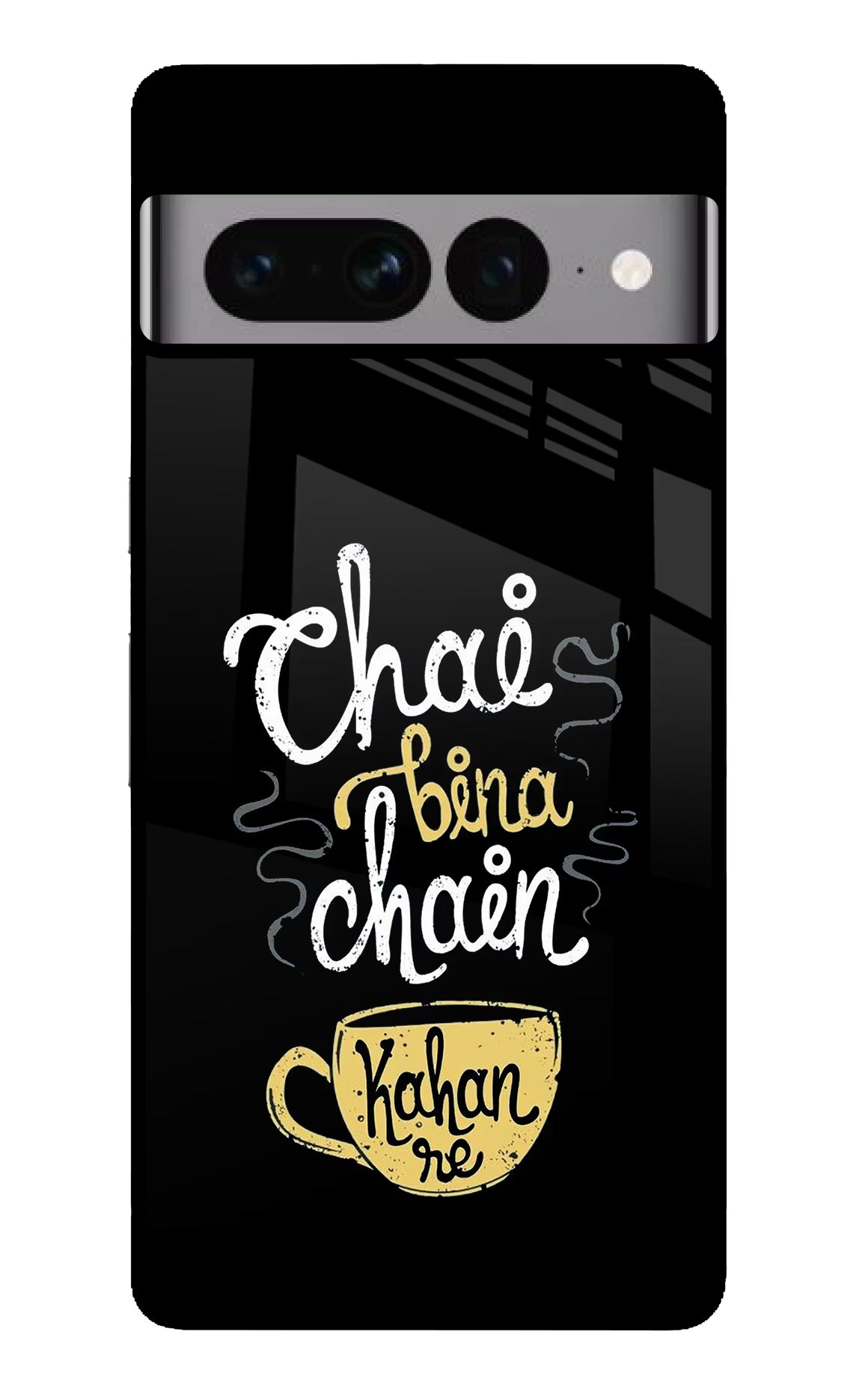 Chai Bina Chain Kaha Re Google Pixel 7 Pro Glass Case Back Cover by Casekaro