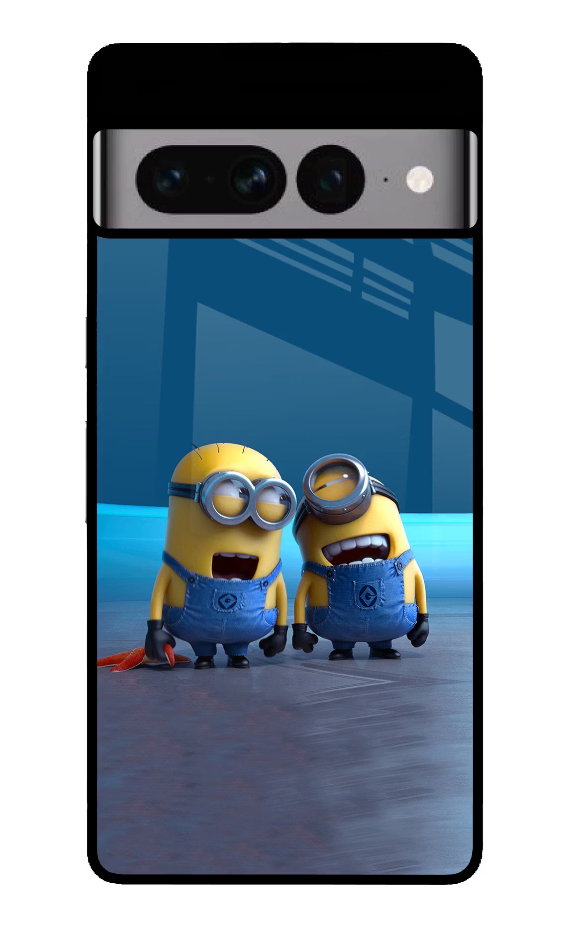 Minion Laughing Google Pixel 7 Pro Glass Case Back Cover by Casekaro