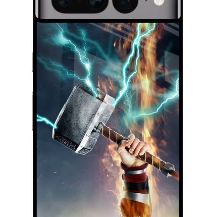 Thor Hammer Mjolnir Google Pixel 7 Pro Glass Case Back Cover by Casekaro