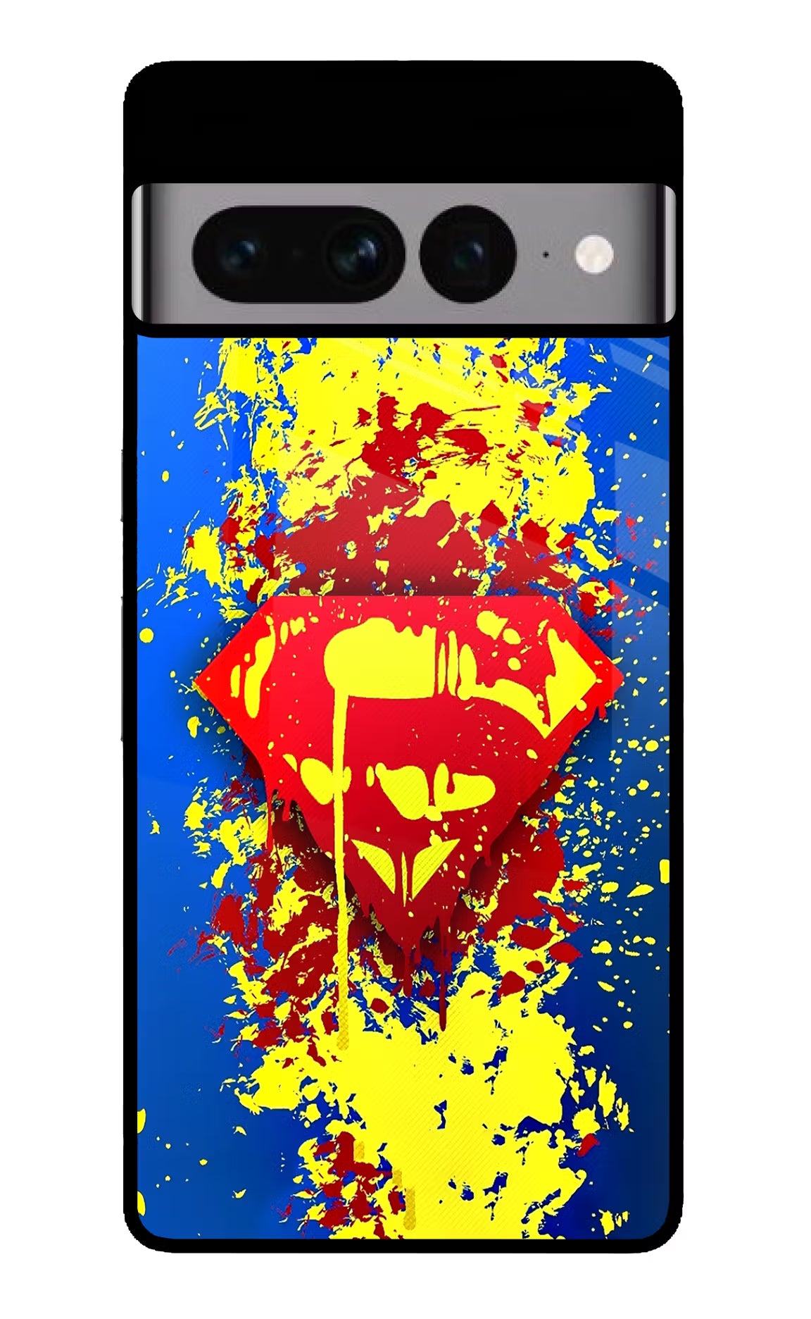 Superman logo Google Pixel 7 Pro Glass Case Back Cover by Casekaro