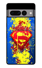 Superman logo Google Pixel 7 Pro Glass Case