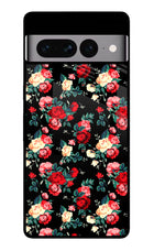 Rose Pattern Google Pixel 7 Pro Glass Case Back Cover by Casekaro