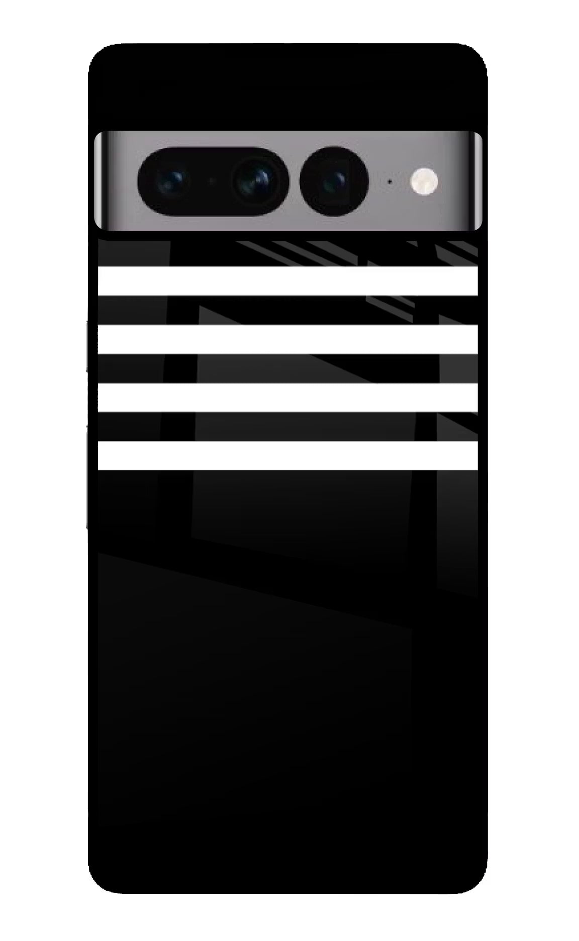 Black and White Print Google Pixel 7 Pro Glass Case Back Cover by Casekaro