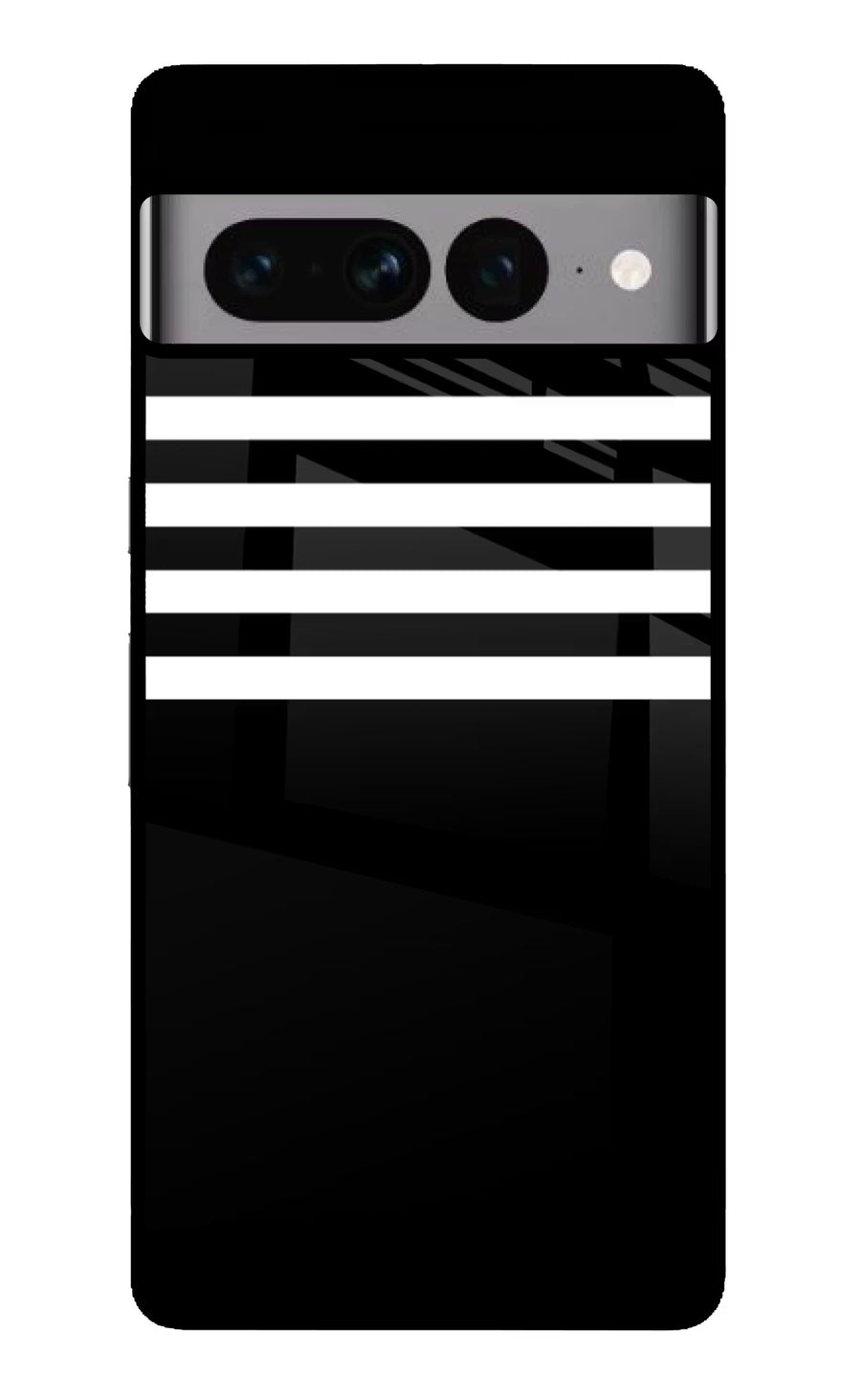 Black and White Print Google Pixel 7 Pro Back Cover, Glass case