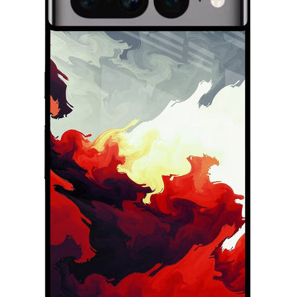 Fire Cloud Google Pixel 7 Pro Glass Case Back Cover by Casekaro