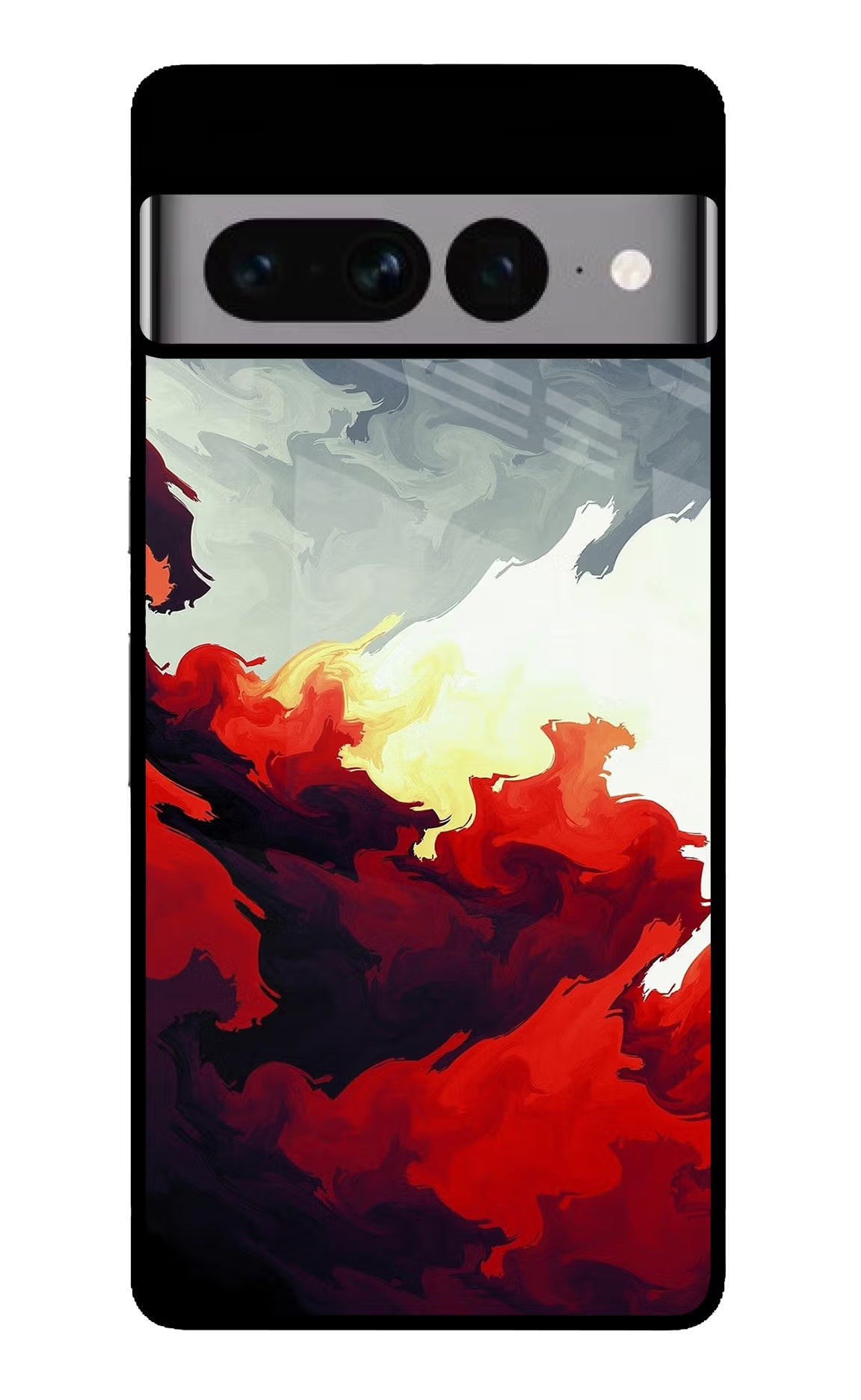 Fire Cloud Google Pixel 7 Pro Glass Case Back Cover by Casekaro
