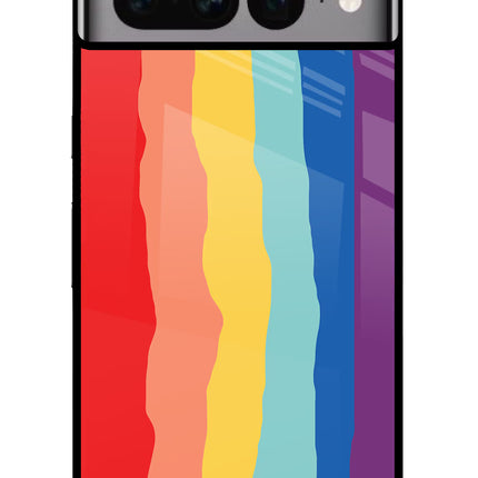 Rainbow Google Pixel 7 Pro Glass Case Back Cover by Casekaro