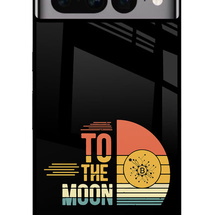 To the Moon Google Pixel 7 Pro Glass Case Back Cover by Casekaro