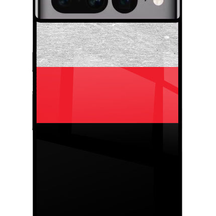 Tri Color Pattern Google Pixel 7 Pro Glass Case Back Cover by Casekaro