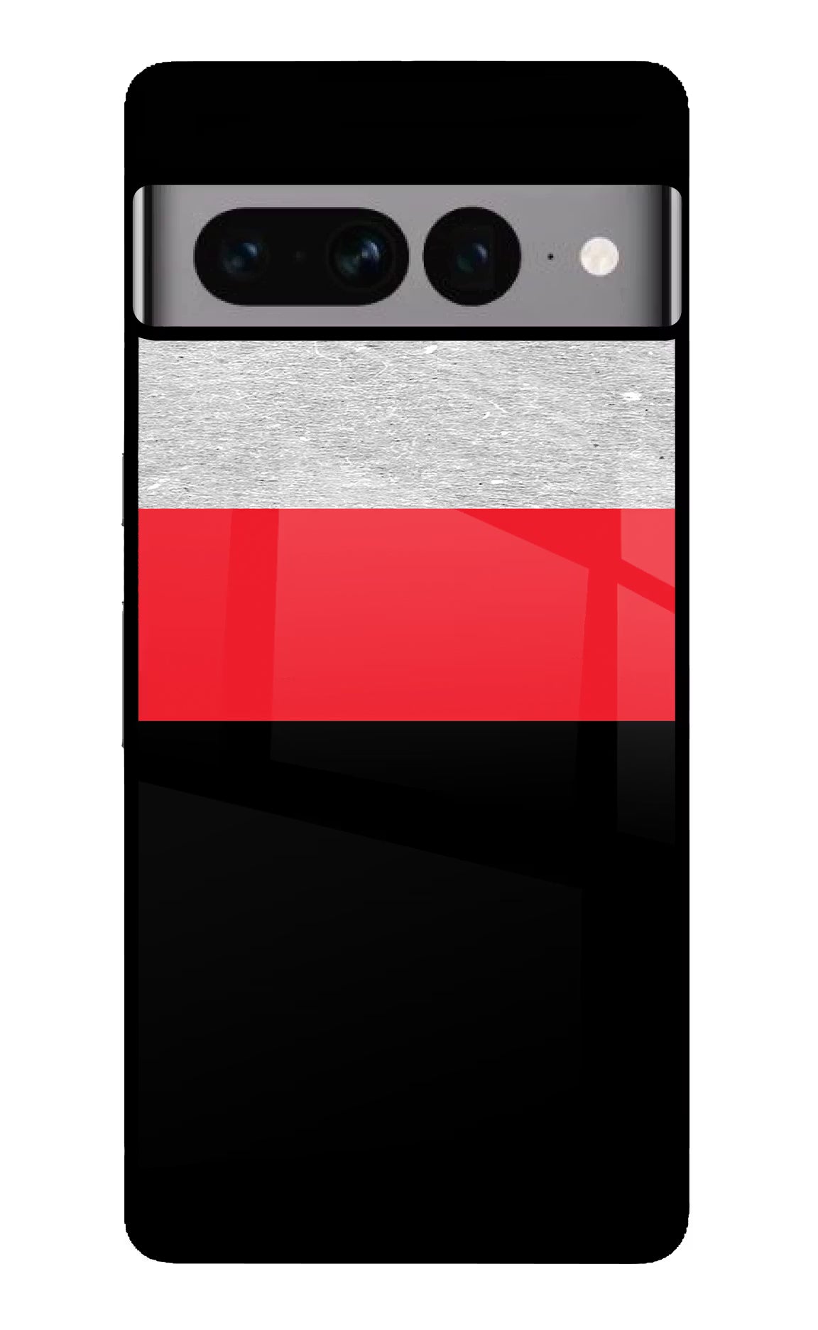 Tri Color Pattern Google Pixel 7 Pro Glass Case