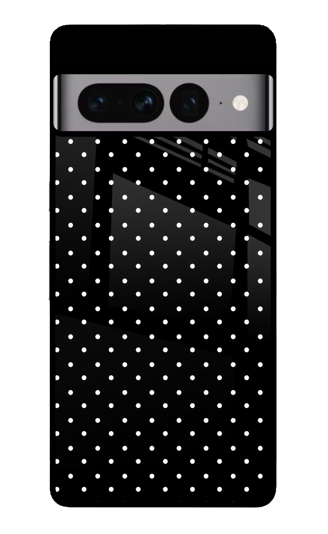 White Dots Google Pixel 7 Pro Glass Case Back Cover by Casekaro
