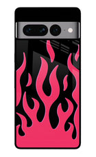 Fire Flames Google Pixel 7 Pro Glass Case Back Cover by Casekaro