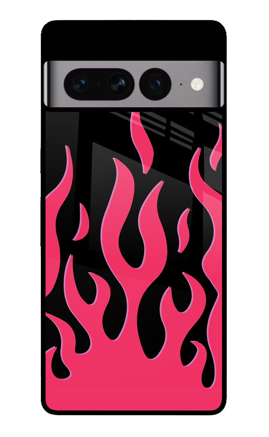 Fire Flames Google Pixel 7 Pro Glass Case