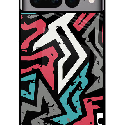 Geometric Graffiti Google Pixel 7 Pro Glass Case Back Cover by Casekaro