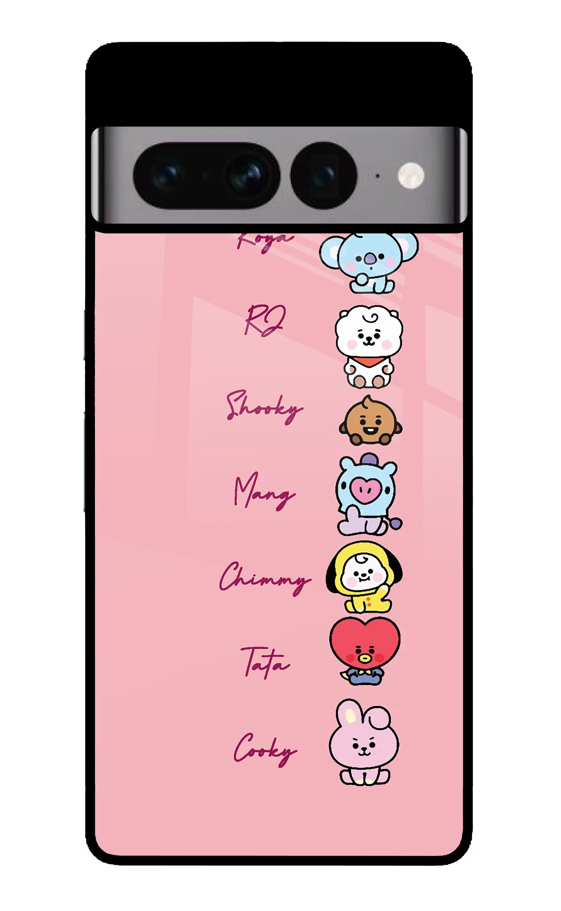 BTS names Google Pixel 7 Pro Glass Case Back Cover by Casekaro