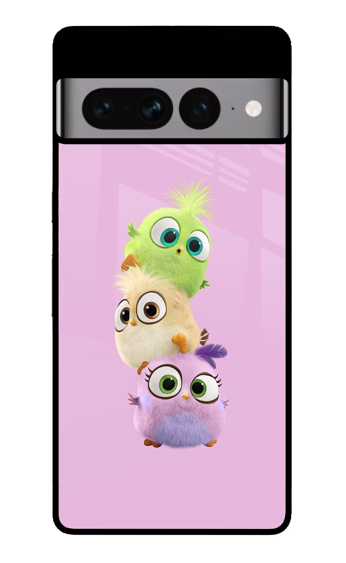 Cute Little Birds Google Pixel 7 Pro Glass Case Back Cover by Casekaro